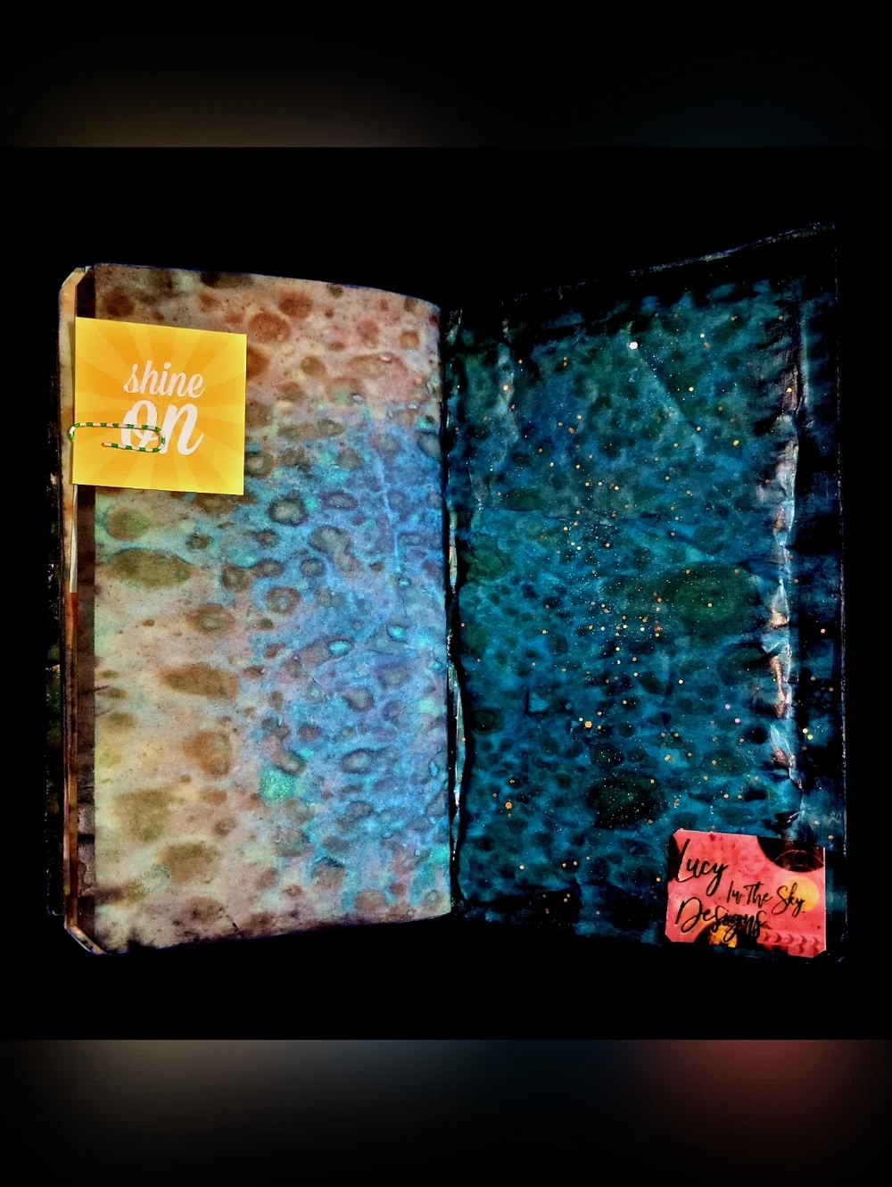 Fairy Mushroom Nature Handmade Junk/Creative Journal Vivid FluffyTextured Book
